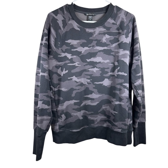 ATHLETA Triumph Black Camo Printed Crewneck Sweatshirt- Women’s Size Medium - Picture 4 of 9